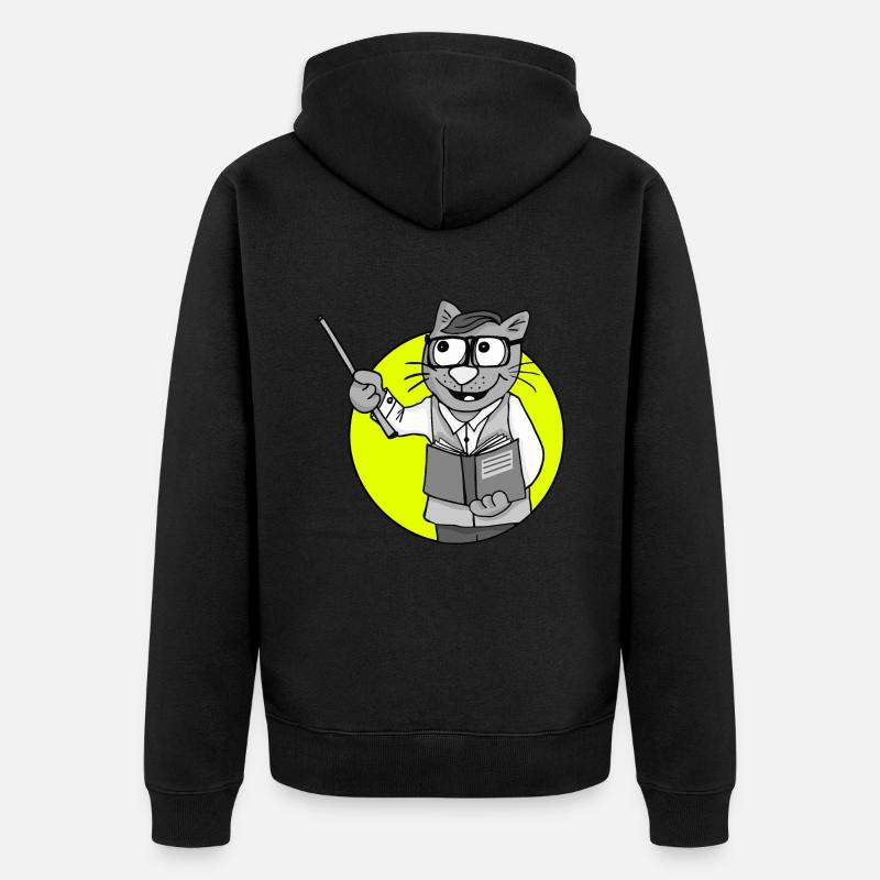Beruf Lehrer Retro - Unisex Premium Bio Zip Hoodie - Schwarz