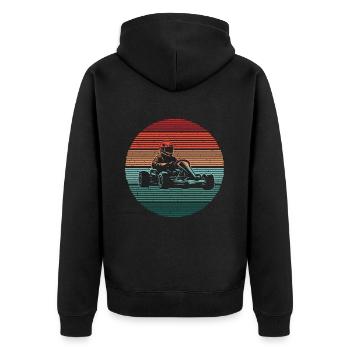 Go-Kart Motorsport Karts Men Kart Race Boys - Unisex Premium Organic Zip Hoodie - black - Back - Nico (187cm)
