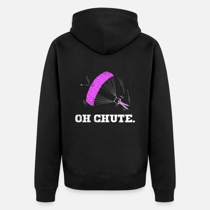 Oh Chute Parachutisme - Veste à capuche bio Premium Unisexe - noir