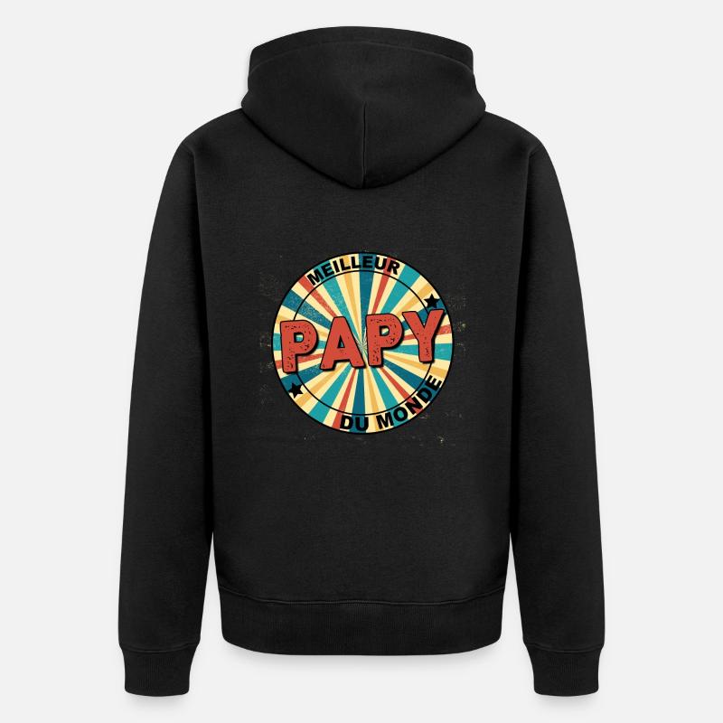 Meilleur papy du monde - Veste à capuche bio Premium Unisexe - noir