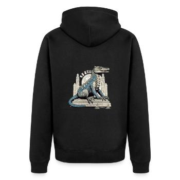 Crocodile Egyptien - Veste à capuche bio Premium Unisexe - noir - Dos - Nico (187cm)