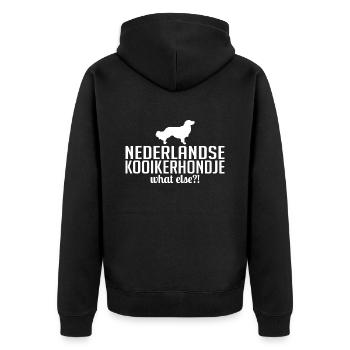 Nederlandse Kooikerhondje quoi d’autre Hundespruch - Veste à capuche bio Premium Unisexe - noir - Dos - Nico (187cm)