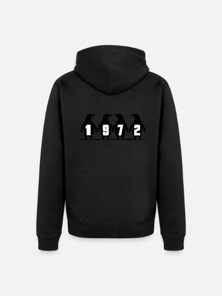 1972 Cumpleaños Eisbader Jubilee Nadadores de invierno - Chaqueta con capucha prémium ecológica unisex - negro