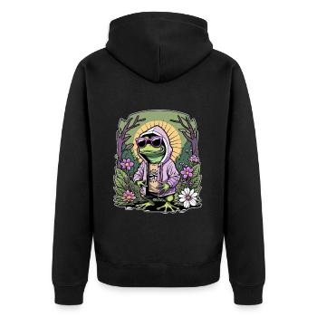 Grenouille rappeur - Veste à capuche bio Premium Unisexe - noir - Dos - Nico (187cm)