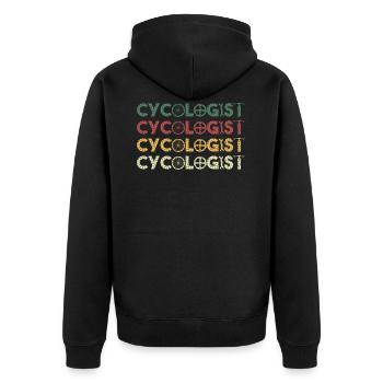 Fahrrad Fahrrad, Fahrrad Sport, Fahrrad Fahrrad-Humor Radsport Humor - Unisex Premium Bio Zip Hoodie - Schwarz - Hinten - Nico (187cm)