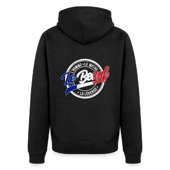 Beauf Homme Mythe Légende Beau-Frère - Veste à capuche bio Premium Unisexe - noir - Dos - Nico (187cm)
