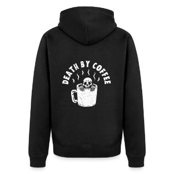 Mort par le café - Veste à capuche bio Premium Unisexe - noir - Dos - Nico (187cm)