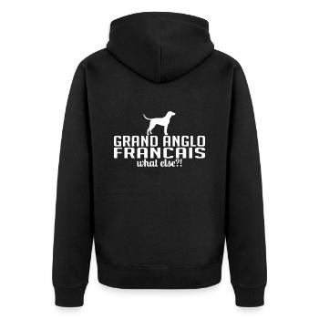 GRAND ANGLO FRANCAIS quoi d’autre Chiens Wilsigns - Veste à capuche bio Premium Unisexe - noir - Dos - Nico (187cm)
