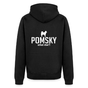 Pomsky quoi d’autre chien disant chiens chien - Veste à capuche bio Premium Unisexe - noir - Dos - Nico (187cm)