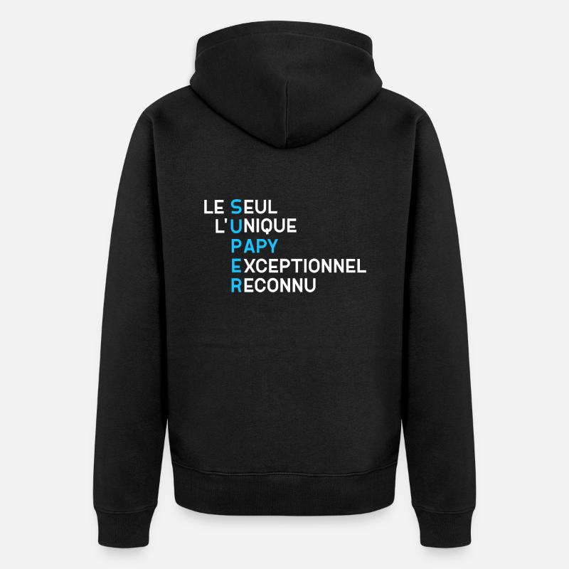 Papy Unique Exceptionnel - Veste à capuche bio Premium Unisexe - noir