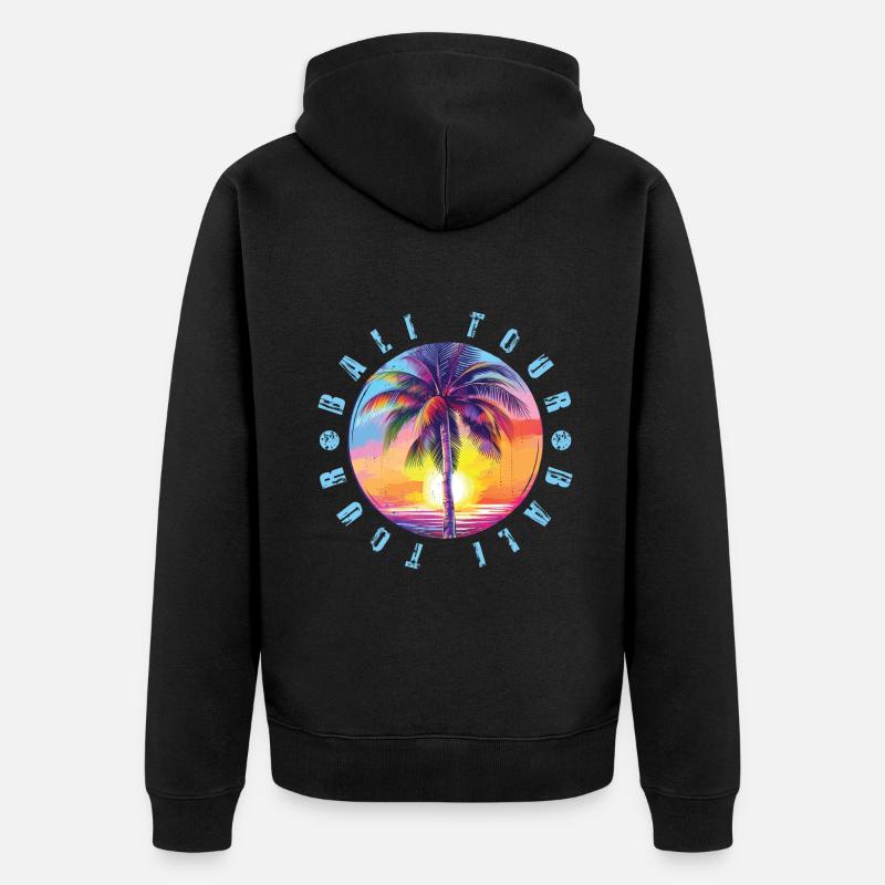 Bali Tour Bunt - Unisex Premium Bio Zip Hoodie - Schwarz