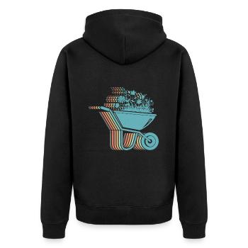 jardin, jardinier amateur, fleuriste, jardinier, jardinier - Veste à capuche bio Premium Unisexe - noir - Dos - Nico (187cm)