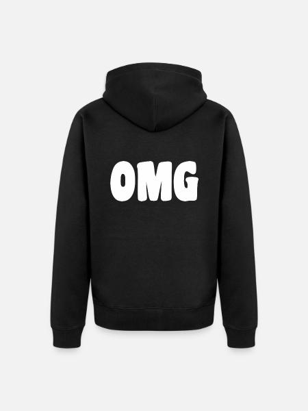 OMG - Unisex Premium Bio Zip Hoodie - Schwarz