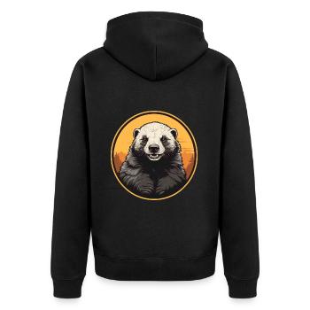 Come to the North - Wolverine Portrait - Unisex Premium Organic Zip Hoodie - black - Back - Nico (187cm)