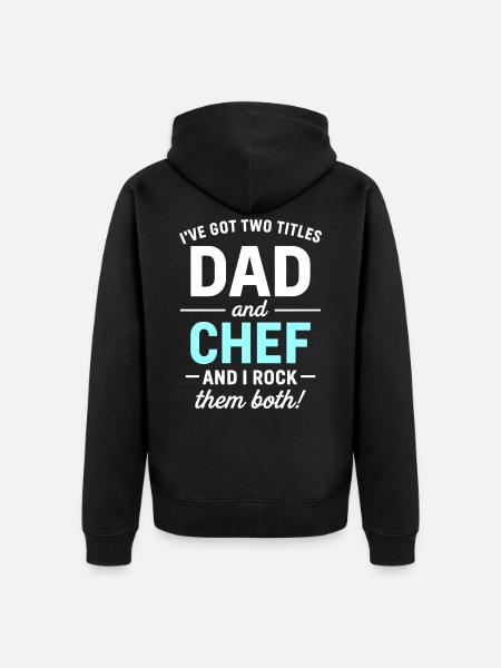 Dad and Father's Day Design - Unisex Premium Organic Zip Hoodie - black