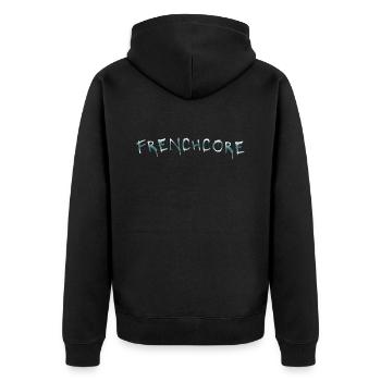 Frenchcore - Unisex Premium Organic Zip Hoodie - black - Back - Nico (187cm)