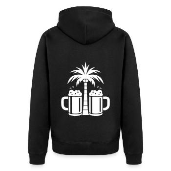 Plage de Beer Palm Trees - Veste à capuche bio Premium Unisexe - noir - Dos - Nico (187cm)