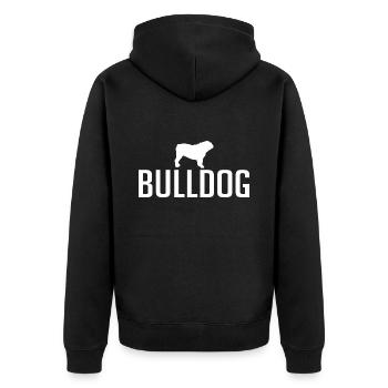 Races de chiens bouledogues anglais Chiens Chiens Wilsigns - Veste à capuche bio Premium Unisexe - noir - Dos - Nico (187cm)