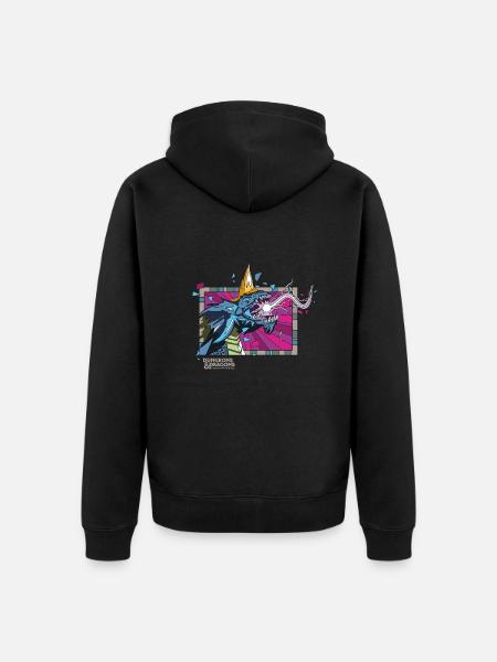 Dungeons & Dragons DND Blauer Drache - Unisex Premium Bio Zip Hoodie - Schwarz