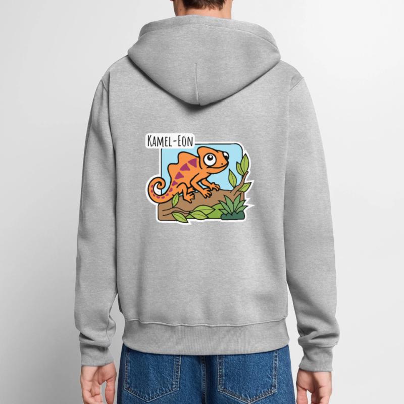 Ist ein Kamel-Eon ein Kamel oder ein Chameleon? Unisex Premium Bio Zip Hoodie