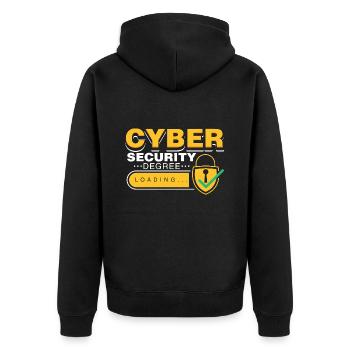 Diplôme en cybersécurité, étudiant en informatique, disant - Veste à capuche bio Premium Unisexe - noir - Dos - Nico (187cm)