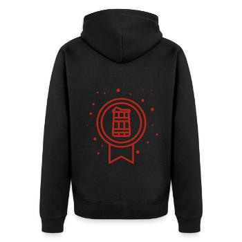 Bière - Bière / Mug à bière - Bouteille de bière Baril de bière - Veste à capuche bio Premium Unisexe - noir - Dos - Nico (187cm)