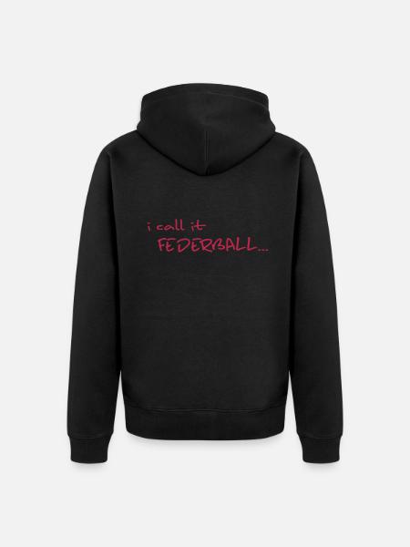 Badminton player badminton crossminton - Unisex Premium Organic Zip Hoodie - black