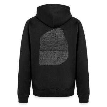 pierre de rosette - Veste à capuche bio Premium Unisexe - noir - Dos - Nico (187cm)