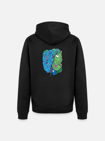 Verformt 2 - Unisex Premium Bio Zip Hoodie - Schwarz