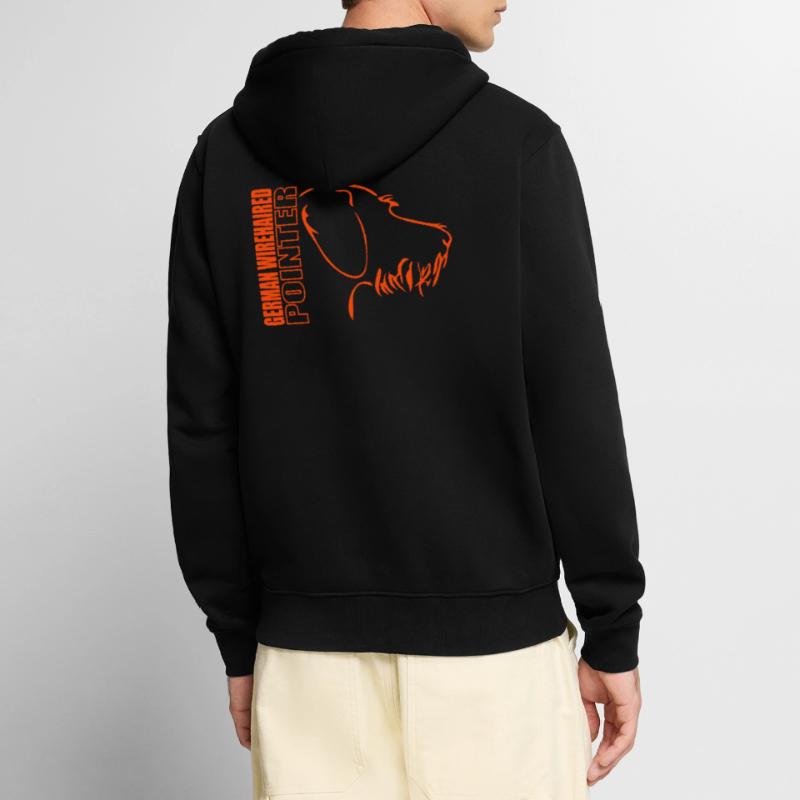 German wirehaired pointer PROFILE Unisex Premium Organic Zip Hoodie