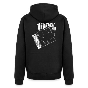 Hovawart 100 - Veste à capuche bio Premium Unisexe - noir - Dos - Nico (187cm)