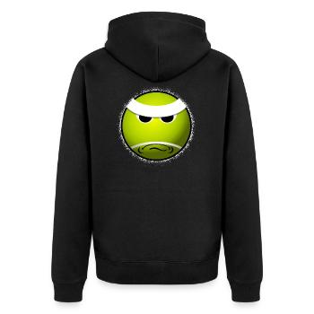 Mad tennis - Unisex Premium Organic Zip Hoodie - black - Back - Nico (187cm)