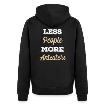 Anteater animal gift idea - Unisex Premium Organic Zip Hoodie - black - Back - Nico (187cm)
