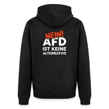 contre l'AfD - Veste à capuche bio Premium Unisexe - noir - Dos - Nico (187cm)