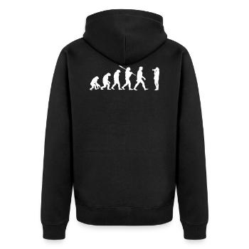 photographer - Unisex Premium Organic Zip Hoodie - black - Back - Nico (187cm)