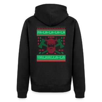 Viking Ugly Christmas| Valhalla Chant viking - Veste à capuche bio Premium Unisexe - noir - Dos - Nico (187cm)
