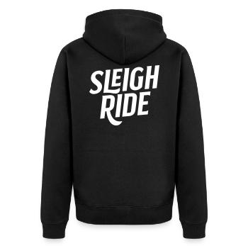 Typographie de promenade en traîneau - Veste à capuche bio Premium Unisexe - noir - Dos - Nico (187cm)