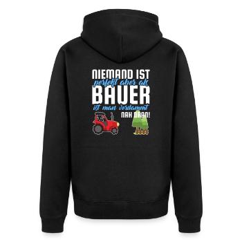 Fermier fermier fermier disant - Veste à capuche bio Premium Unisexe - noir - Dos - Nico (187cm)
