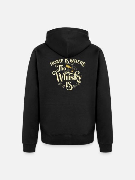 Whisky - Unisex Premium Bio Zip Hoodie - Schwarz
