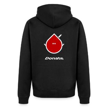 Sang - don - noir - Veste à capuche bio Premium Unisexe - noir - Dos - Nico (187cm)