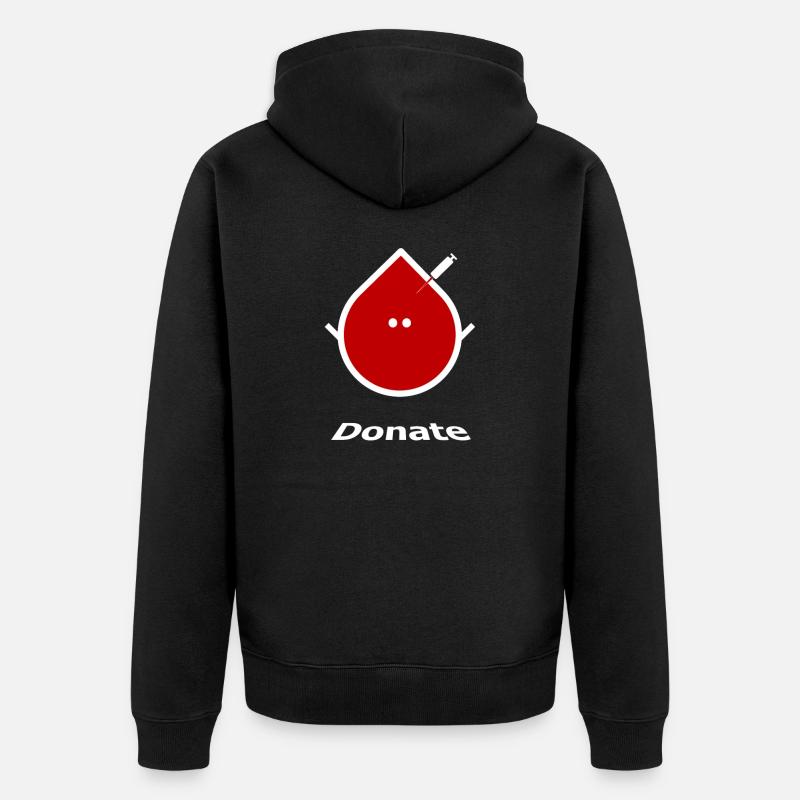 Sang - don - noir - Veste à capuche bio Premium Unisexe - noir