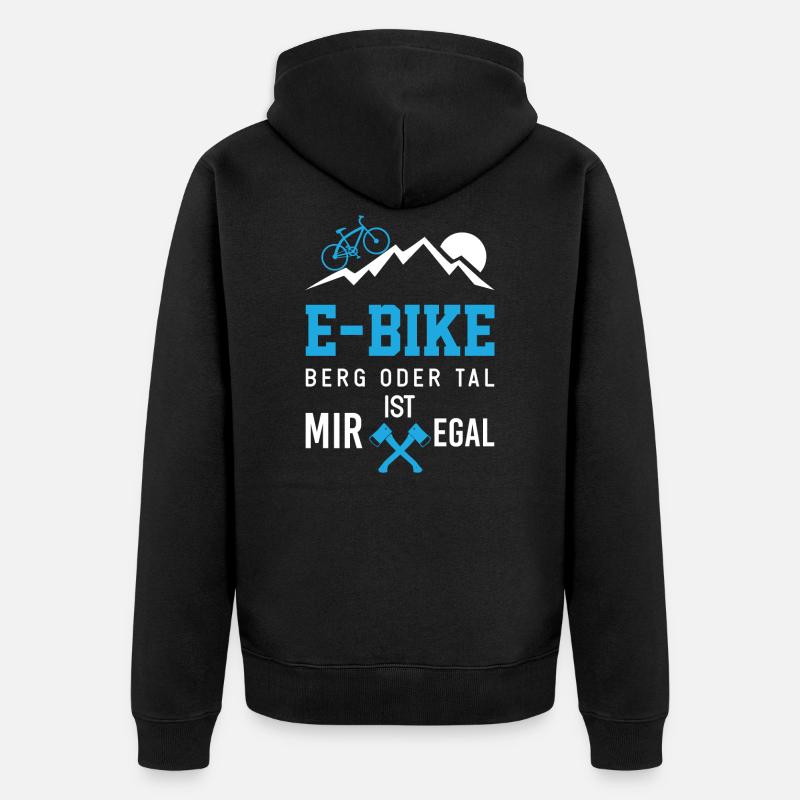 Vélo électrique Vélo électrique - Veste à capuche bio Premium Unisexe - noir
