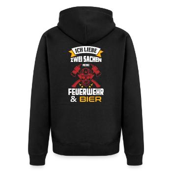 Les pompiers boivent de la bière - Veste à capuche bio Premium Unisexe - noir - Dos - Nico (187cm)