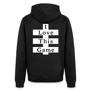 I Love this Game Football - Veste à capuche bio Premium Unisexe - noir - Dos - Nico (187cm)