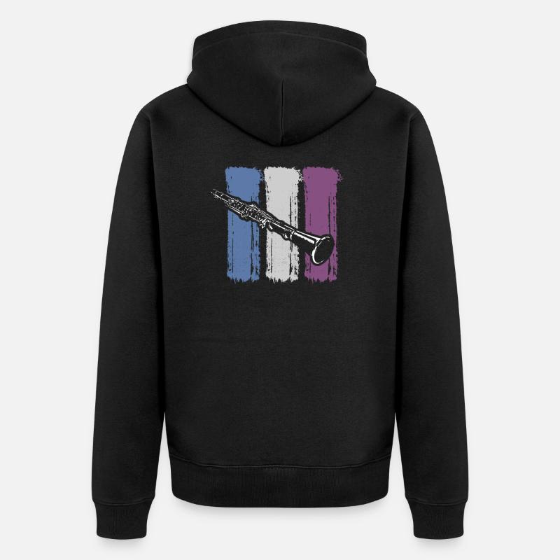 clarinette - Veste à capuche bio Premium Unisexe - noir