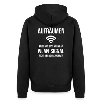 Internet Wi-Fi blague Adolescent - Veste à capuche bio Premium Unisexe - noir - Dos - Nico (187cm)