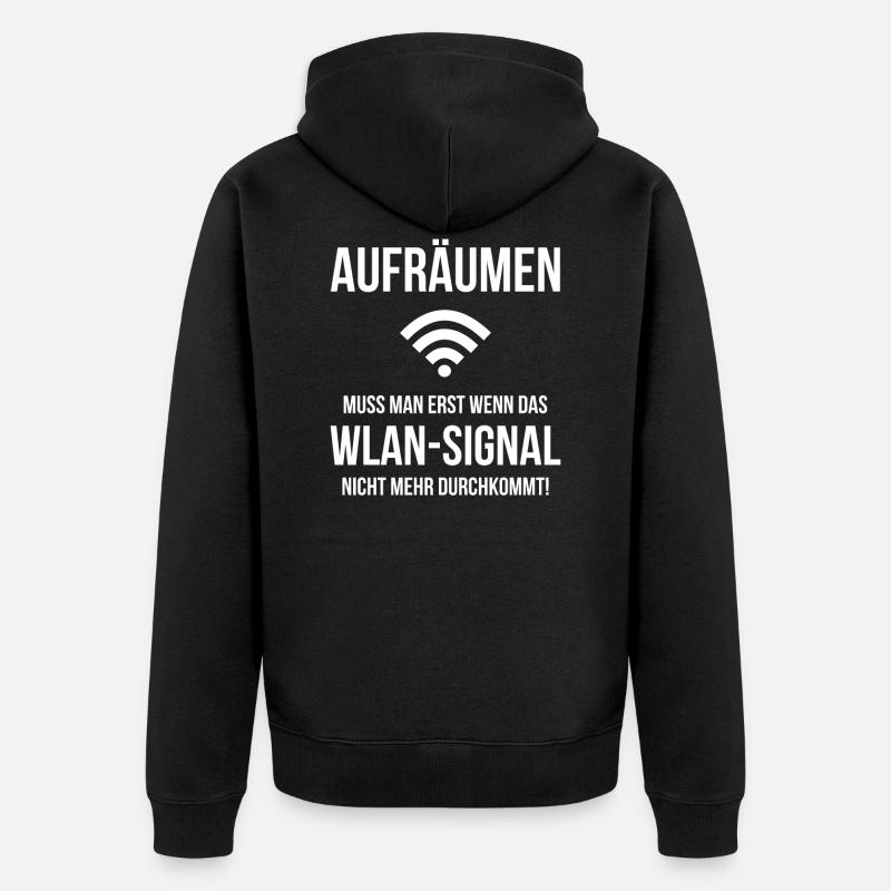 Internet Wi-Fi blague Adolescent - Veste à capuche bio Premium Unisexe - noir