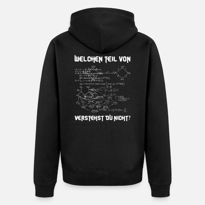 Mathematik Mathe Witz - Unisex Premium Bio Zip Hoodie - Schwarz