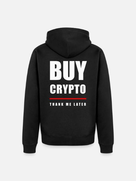 Acheter crypto - Veste à capuche bio Premium Unisexe - noir