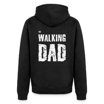 The walking dad - Vintage - Veste à capuche bio Premium Unisexe - noir - Dos - Nico (187cm)